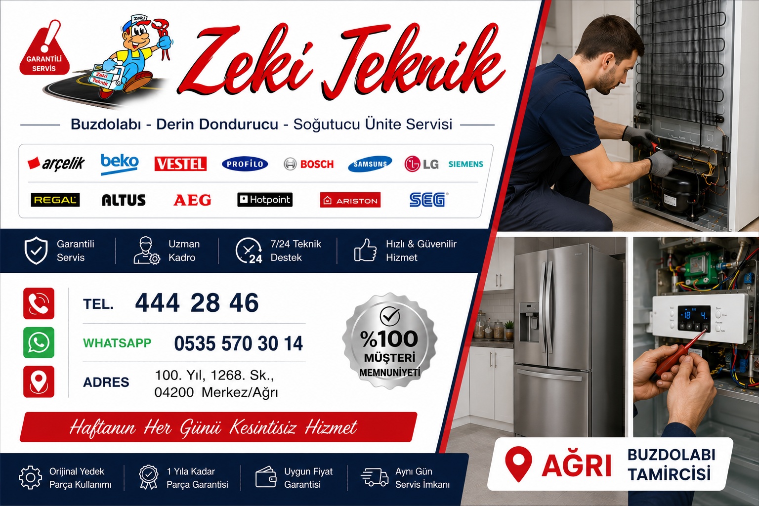 ağrı buzdolabı tamircisi